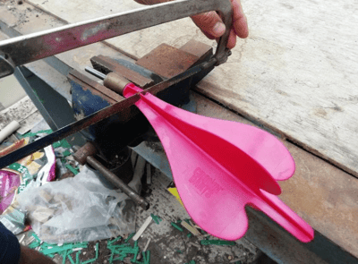 Consumers should destroy and dispose of the recalled lawn darts.